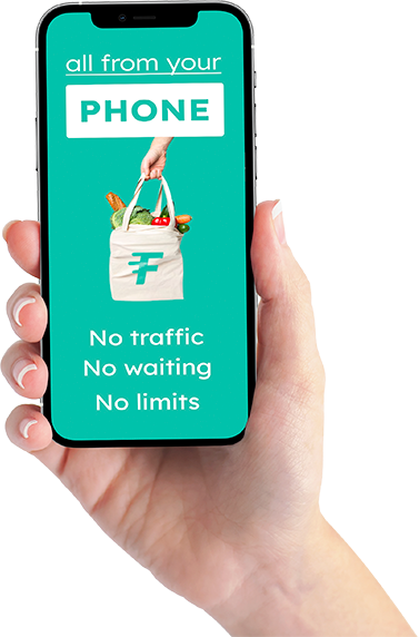 Mano con teléfono FastlyGO